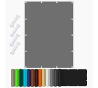 Voile d'ombrage 3.7 x 6 m Protection des Rayons UV Filet d'ombrage de Jardin avec Oeillets Bâche Dombrages avec Oeillets et Cordons pour Patio, Jardin Pergola, Gris Clair
