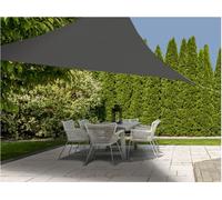 Voile d'ombrage 3 x 3 m avec protection UV 50+ - triangle / anthracite - Voile de protection solaire avec cordes de fixation