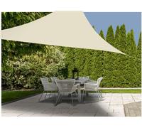 Voile d'ombrage 3 x 3 m avec protection UV 50+ - triangle / naturel - Voile de protection solaire avec cordes de fixation