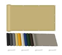 Voile d'ombrage 320 x 380 cm Résistant à l'eau, Protection Solaire Voile d'ombrage Imperméable avec Oeillets et Cordons pour Patio Jardin, Terrasse, Extérieur, Balcon, Couleur Crème