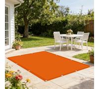 Voile d'ombrage 320 x 390 cm Imperméable, Anti-UV Toile Ombrage UV Protection avec Oeillets et Cordons pour Extérieur Camping et Pelouse, Pergola, Orange