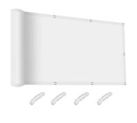 Voile d'ombrage 340 x 400 cm Imperméable Protection UV 98% Rectangulaire Toile Ombrage Exterieur avec Œillets et Corde, sans Perçage pour Serre, Patio, Pergola, Jardin, Blanc