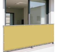 Voile d'ombrage 342 x 342 cm Rayons UV à 98% Auvent Imperméable UV Protection avec Oeillets et Cordons pour Cour, Terrasse, Jardin, Piscine, Camping, Couleur Crème