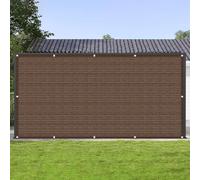Voile d'ombrage 350 x 475 cm Rectangulaire Protection UV 95% Respirante Voile Ombrage Auvent avec Cordes et Serre-Câbles, sans Perçage pour Patio, Jardin, Pergola, Serre, Marron