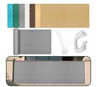 Voile d'ombrage 360 x 450 cm Respirante Protection UV 95% Diffuseur D’Ombre avec Le Kit de Fixation pour Terrasse Jardin Extérieur Balcon, Gris Clair