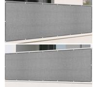 Voile d'ombrage 392 x 431 cm HDPE Anti-Déchirure Toile d'ombrage Rectangulaire avec Corde Libre Facile à Plier pour Patio Jardin, Terrasse, Extérieur, Balcon, Gris Clair