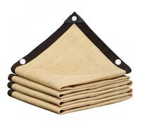 Voile d'ombrage 3m x 3m en polyéthylène, Œillets sur tous les bords, sans vis, pour patios et jardins, 3mX3m
