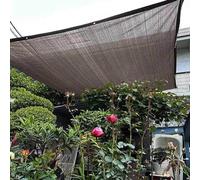 Voile d'ombrage 3x3 Sable Bâche Anti Chaleur Toile Ombrage Filet de d'ombrage Ombrage Jardin Filets de Balcon Filet de Protection Contre Le Vent,black-6x8m