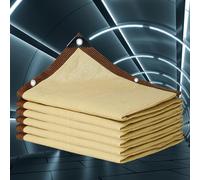 Voile d'ombrage 3x3m Bache pour Pergola Filet de Protection Jardin Filet Oiseaux Toile Ombrage avec œillets pour Tissu pour Pergola Filet Dombrage,beige-6x6m
