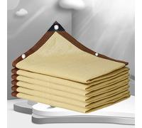 Voile d'ombrage 3x3m Bache pour Pergola Voile Ombrage 3x4 Imperméable Bâche Anti Chaleur Filet Anti Chaleur Filet Anti Feuille Piscine Coupe Vent,beige-2x2m
