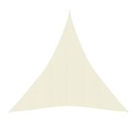 Voile D'ombrage 3x4x4 M Pehd 160 G/M² Crème Résistant Aux Uv Respirant Extérieur