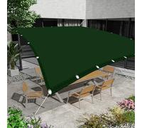 Voile d'ombrage 4.4 x 5.2 m Protection 95% UV Imperméable Rectangulaire HDPE/Polyester Auvent pour Être Applicable, Balcon et Pergola, Vert Foncé