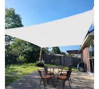 Voile d'ombrage 4.4 x 5 m Protection 95% UV Imperméable Rectangulaire Facile à Installer à Plier Auvent pour Être Applicable, Balcon et Pergola, Blanc