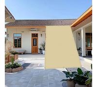 Voile d'ombrage 4.4 x 6 m Rectangulaire Imperméable UV Protection Toiles D'Ombrages avec Oeillets et Cordons pour Patio Jardin Terrasse Extérieur, Jaune Sable