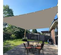 Voile d'ombrage 4.5 x 5.6 m Protection 95% UV Imperméable Rectangulaire Facile à Installer à Plier Auvent pour Être Applicable, Balcon et Pergola, Taupe