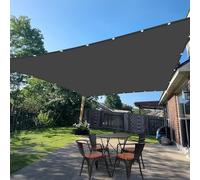 Voile d'ombrage 4.6 x 5 m Protection 95% UV Imperméable Rectangulaire Facile à Installer à Plier Auvent pour Être Applicable, Balcon et Pergola, Gris Foncé