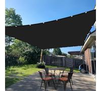 Voile d'ombrage 4.6 x 5 m Protection 95% UV Imperméable Rectangulaire Facile à Installer à Plier Auvent pour Être Applicable, Balcon et Pergola, Noir