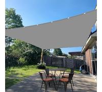 Voile d'ombrage 4.6 x 5 m Protection 95% UV Imperméable Rectangulaire Facile à Installer à Plier Auvent pour Être Applicable, Balcon et Pergola, Gris Clair