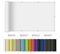 Voile d'ombrage 425 x 500 cm Imperméable Protection UV 98% Rectangulaire Voile Ombrage Auvent avec Œillets et Corde, sans Perçage pour Jardin, Terrasse, Balcon, Extérieur, Blanc