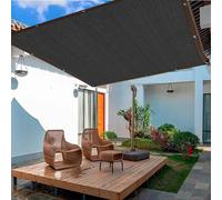 Voile d'ombrage 4x4M Carré, Filet d'ombrage avec oeillets Noir Filet d'ombre Respirant 95% Filet de protection solaire pour serre Jardin Balcon Terrasse
