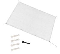 Voile d'ombrage 5.5 x 7 m avec Œillets UV Protection Rectangulaire Voile Ombrage Auvent avec Cordes et Serre-Câbles, sans Perçage pour Patio, Jardin, Pergola, Serre, Blanc