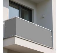 Voile d'ombrage 510 x 730 cm Protection Solaire Polyester Toiles D'Ombrages UV Protection avec Le Kit de Fixation pour Terrasse Jardin Extérieur Balcon, Gris Clair