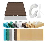 Voile d'ombrage 580 x 630 cm Coupe Ventpour La Couverture Voiles d'ombrage pour Patio avec Oeillets et Cordons pour Jardin Terrasse Balcon Extérieur, Brun