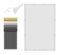 Voile d'Ombrage 5x9m Imperméable Toile Ombrage Exterieur Rectangulaire avec Anneaux Acier Inoxydable Anti-UV 95% PES Respirant pour Balcon Terrasse Jardin Blanc