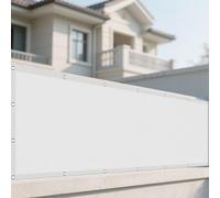 Voile d'ombrage 62 x 122 cm Protection Solaire Polyester Filet d'ombrage Potager Cordes de Fixation Incluses pour Patio Balcon Jardin Terrasse Extérieur, Blanc