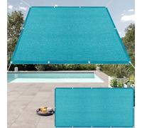 Voile d'ombrage 625 x 700 cm avec Œillets UV Protection Rectangulaire Toile Ombrage avec Cordes et Serre-Câbles, sans Perçage pour Patio, Jardin, Pergola, Serre, Bleu Ciel