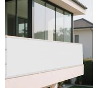 Voile d'ombrage 65 x 160 cm Imperméable PES Protection 98% UV Filet Protection Solaire avec Oeillets pour Potager Serre Terrasse Patio Jardin, Blanc