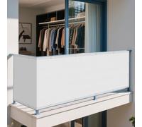 Voile d'ombrage 65 x 280 cm Protection Solaire avec Cordons Protection Solaire Cordes de Fixation Incluses pour La Couverture Végétale Serre Pergola, Blanc