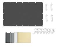 Voile D'ombrage 6x6.5m Résistant À l'eau Filet D'ombrage Protection UV 95% Rectangulaire Toile Ombrage avec Oeillets et Cordons pour Patio Jardin Terrasse Gris foncé