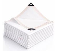 Voile d'ombrage 70% Toile d'ombrage pour Pergola Terrasse de Jardin, Filet Protection Solaire Respirant Blanc avec Oeillets pour Cour Balcon Espace Extérieur(3x4.0m)