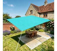Voile d'ombrage 700 x 860 cm Respirant, Perméable à l'eau et Ventilé Toile d'ombrage Jardin Exterieur avec Cordes pour Terrasse Jardin Extérieur, Bleu Ciel