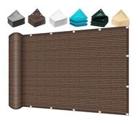 Voile d'ombrage 80 x 185 cm Protection UV, Rectangle, Indéchirable, Résistant, Toile d'ombrage Multi Couleur et Taille pour Patio Jardin Terrasse Extérieur Balcon, Marron