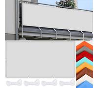 Voile d'ombrage 80 x 300 cm Rectangulaire Toile Ombrage Auvent 98% UV Protection avec Oeillets Filet Anti Chaleur pour Patio Être Applicable Jardins, Blanc