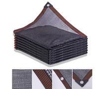 Voile d'ombrage à 4 plis avec œillets - Protection UV 50 à 55 % - Pour serres, parkings, jardin et cour - Noir - 3 x 5 m