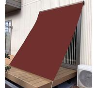 Voile d'ombrage à angle droit - 2,5 x 10 m - Rouge foncé - Résistant à l'eau - Pour terrasse, porche et jardin