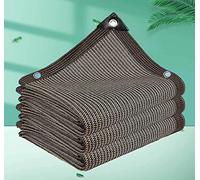 Voile d'ombrage à angle droit 5 x 5 m - Bâche en maille isolante pour serres, cours et plantes - Espacement des œillets de 1 m - Idéal pour porche et protection solaire - Marron
