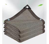 Voile d'ombrage à angle droit - Distance des trous : 1 m - Avec œillets - Bâche en maille isolante pour jardin/balcon/cour - Tailles personnalisables - Marron - 4 x 5 m