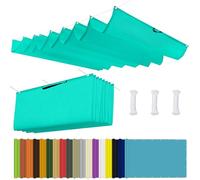 Voile d'ombrage à La Vague 0.9 x 9 m Imperméable, Rectangulaire, Protection UV Solaire, Indéchirable, Imperméable Bache Ombrages, avec Œillets, Corde pour Jardin Terrasse, Bleu Ciel