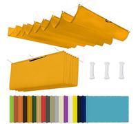Voile d'ombrage à La Vague 0.9 x 9 m Imperméable, Rectangulaire, Protection UV Solaire, Indéchirable, Imperméable Bache Ombrages, avec Œillets, Corde pour Jardin Terrasse, Jaune A