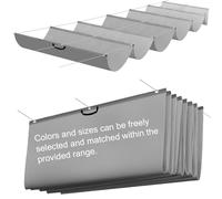 Voile d'ombrage à la vague rétractable, réglable, avec corde de traction et œillets, 95 % de protection UV et indéchirable, imperméable, pour auvent, terrasse, cour, véranda, pavillon