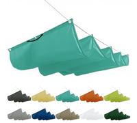 Voile d'ombrage à mât rétractable 0,9 x 5,5 m, ombrage de serre, voile d'ombrage enroulable avec cordes de montage pour toit, jardin, jardin d'hiver, bleu ciel