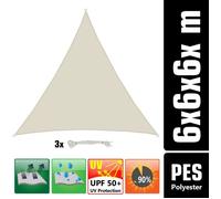 Voile d'Ombrage - AMANKA - Triangulaire - 6x6x6 m - Imperméable - Protection UV 85%