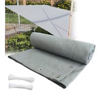Voile d'ombrage anti-UV à 90 % pour terrasse, pergola, arrière-cour, auvent perméable à l'eau et à l'air, beige et gris, options 1 x 2 x 5 x 8 m, garde au frais et privé - Ne se décolore pas, 3 x 4 m