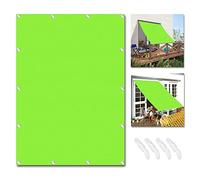 Voile d'ombrage anti-UV à 98 % avec œillets et sangles pour terrasse, jardin, pelouse, 5 x 5,5 m, vert doux, idéal pour terrasse et arrière-cour