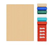 Voile d'ombrage Auvent 100 x 180 cm Protection Solaire et Anti UV Toile Ombrage Auvent Respirant avec Cordon de Serrage pour La Couverture Végétale Serre Pergola, Couleur Crème