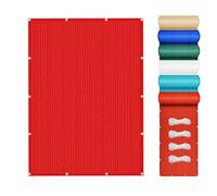 Voile d'ombrage Auvent 160 x 200 cm Protection Solaire et Anti UV Toile Ombrage Auvent Respirant avec Cordon de Serrage pour La Couverture Végétale Serre Pergola, Rouge